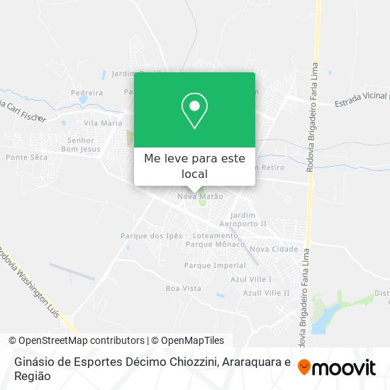 Ginásio de Esportes Décimo Chiozzini mapa
