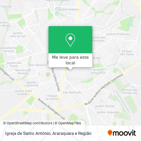 Igreja de Santo Antônio mapa
