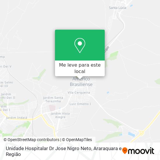 Unidade Hospitalar Dr Jose Nigro Neto mapa