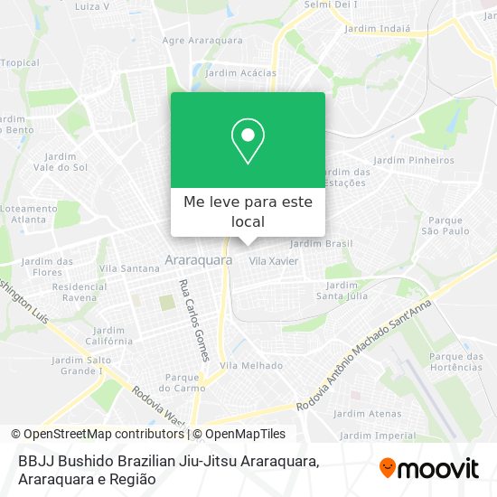 BBJJ Bushido Brazilian Jiu-Jitsu Araraquara mapa