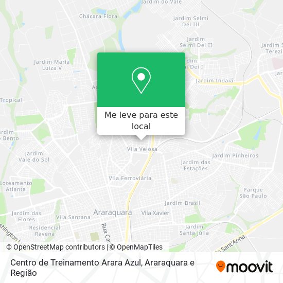 Centro de Treinamento Arara Azul mapa
