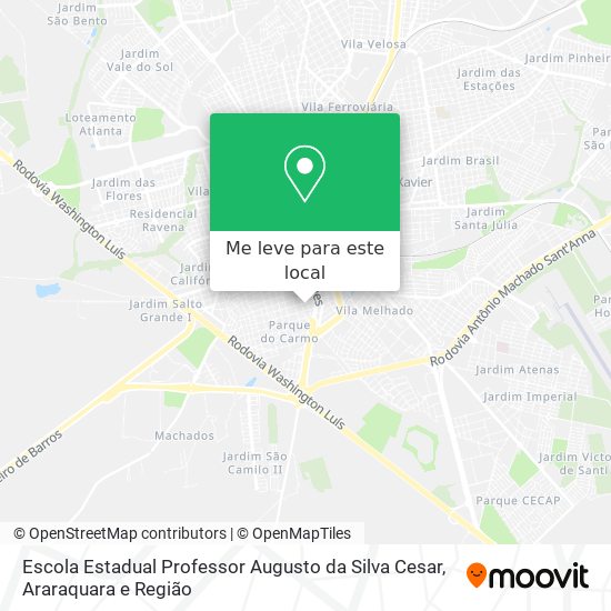 Escola Estadual Professor Augusto da Silva Cesar mapa