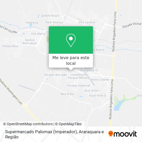 Supermercado Palomax (Imperador) mapa
