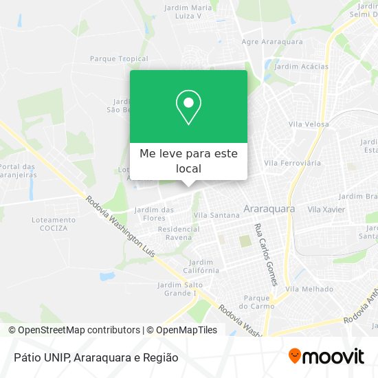 Pátio UNIP mapa