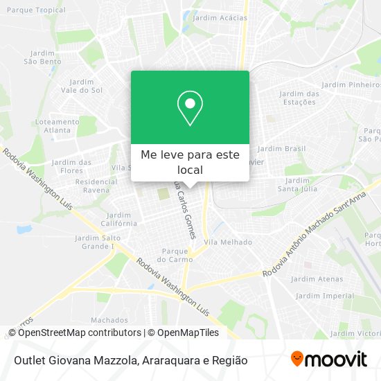 Outlet Giovana Mazzola mapa