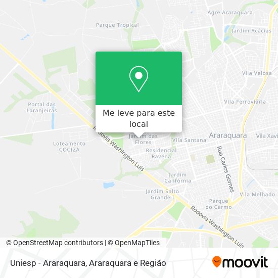 Uniesp - Araraquara mapa
