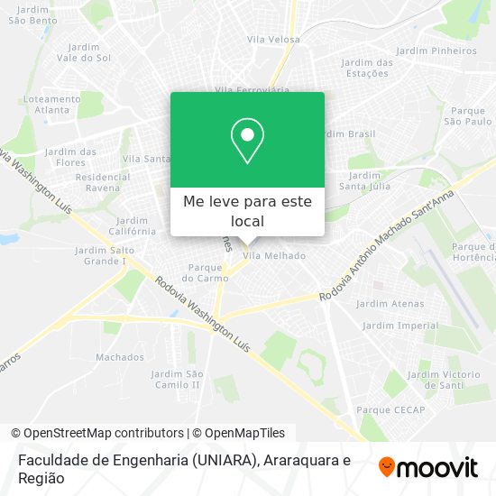 Faculdade de Engenharia (UNIARA) mapa