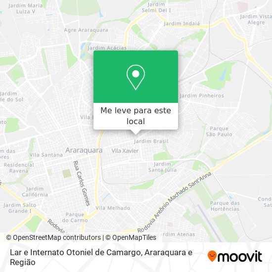 Lar e Internato Otoniel de Camargo mapa