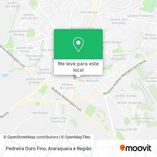 Pedreira Ouro Fino mapa