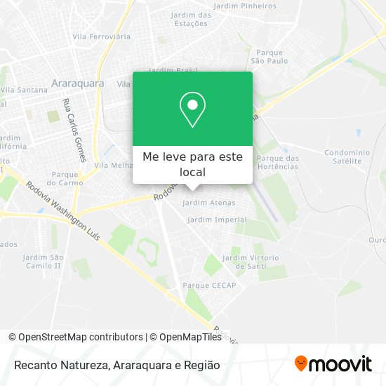 Recanto Natureza mapa