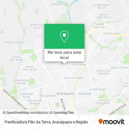 Panificadora Pão da Terra mapa