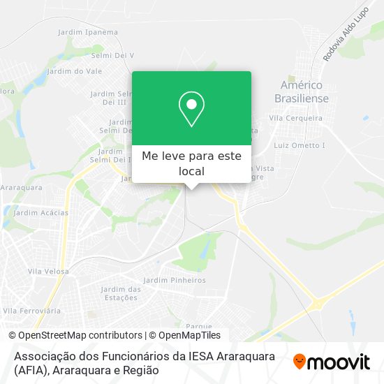 Associação dos Funcionários da IESA Araraquara (AFIA) mapa