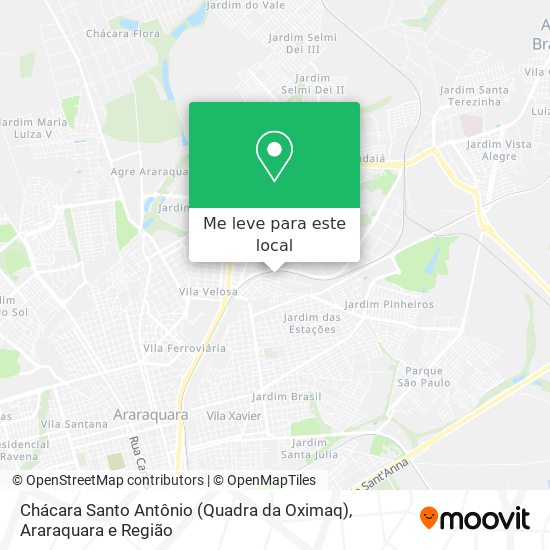 Chácara Santo Antônio (Quadra da Oximaq) mapa