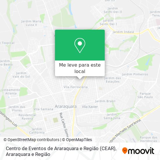 Centro de Eventos de Araraquara e Região (CEAR) mapa