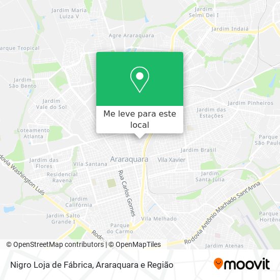 Nigro Loja de Fábrica mapa