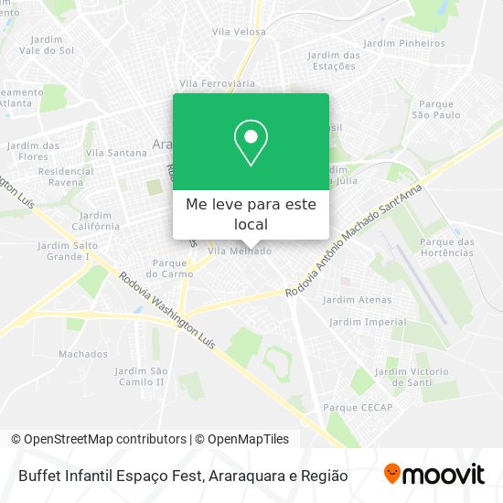 Buffet Infantil Espaço Fest mapa
