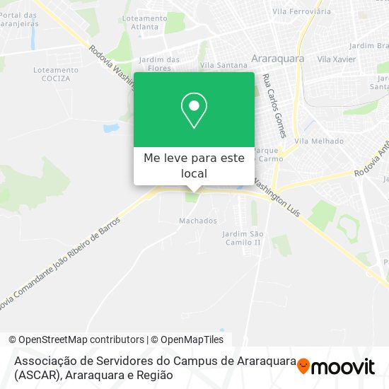 Associação de Servidores do Campus de Araraquara (ASCAR) mapa