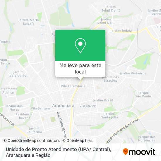 Unidade de Pronto Atendimento (UPA/ Central) mapa