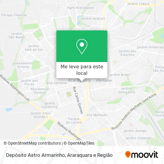 Depósito Astro Armarinho mapa