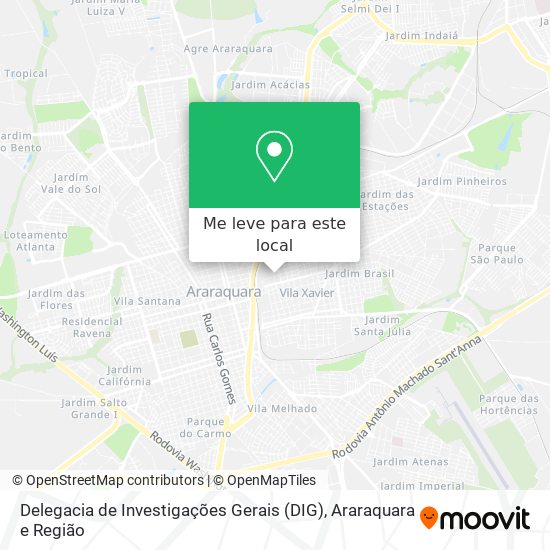 Delegacia de Investigações Gerais (DIG) mapa