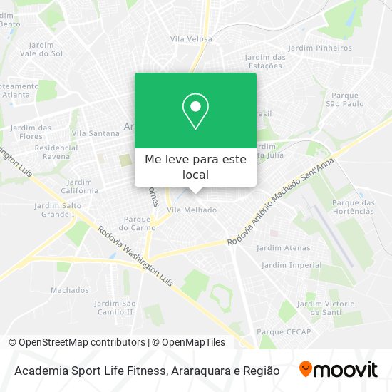 Academia Sport Life Fitness mapa