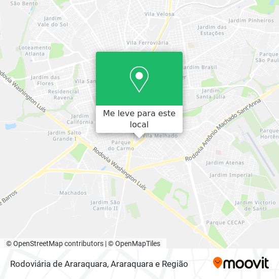 Rodoviária de Araraquara mapa