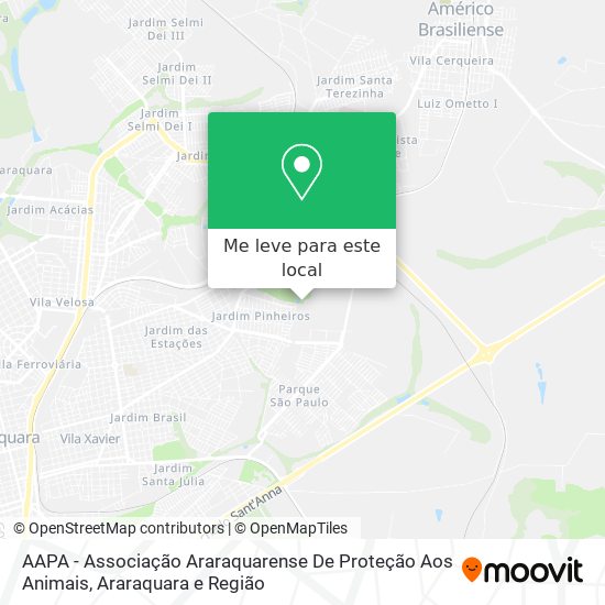 AAPA - Associação Araraquarense De Proteção Aos Animais mapa