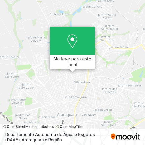 Departamento Autônomo de Água e Esgotos (DAAE) mapa