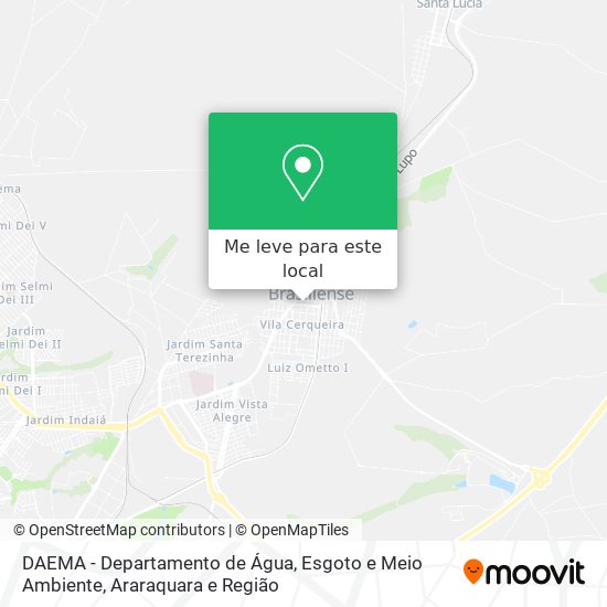 DAEMA - Departamento de Água, Esgoto e Meio Ambiente mapa
