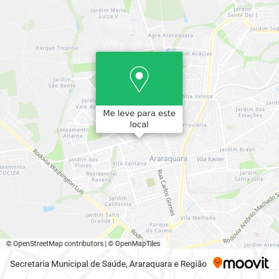 Secretaria Municipal de Saúde mapa