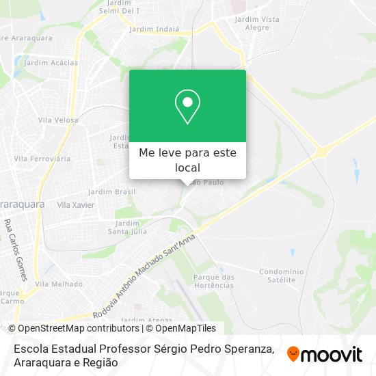 Escola Estadual Professor Sérgio Pedro Speranza mapa