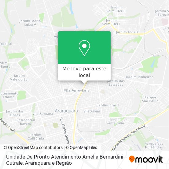 Unidade De Pronto Atendimento Amélia Bernardini Cutrale mapa