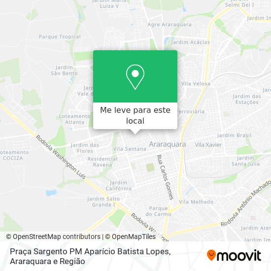 Praça Sargento PM Aparício Batista Lopes mapa
