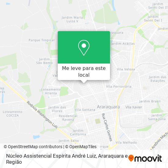 Núcleo Assistencial Espírita André Luiz mapa
