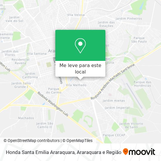 Honda Santa Emilia Araraquara mapa