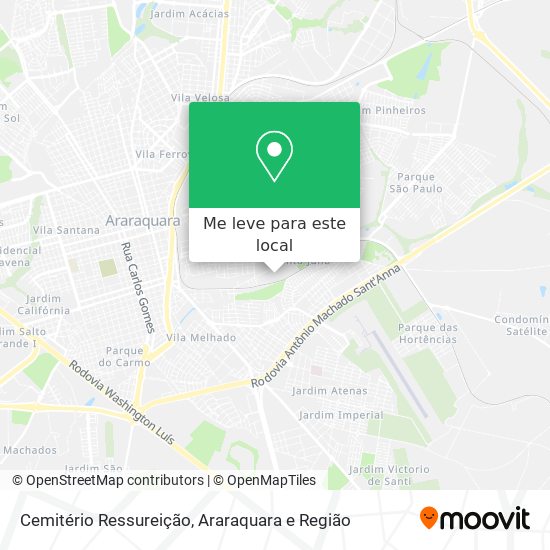 Cemitério Ressureição mapa