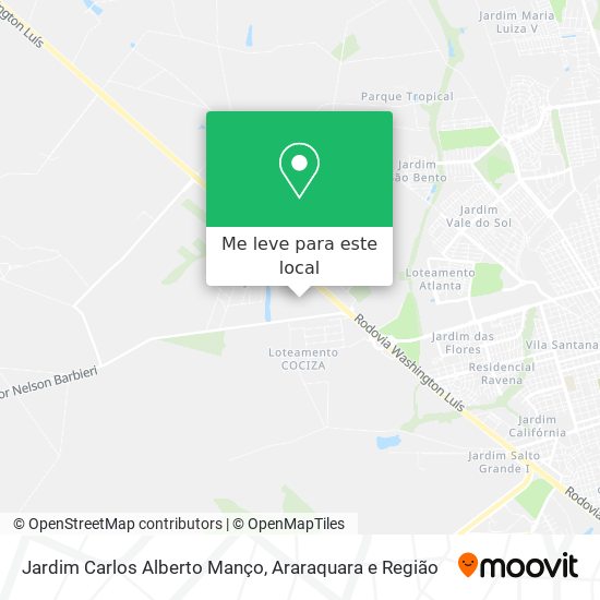 Jardim Carlos Alberto Manço mapa