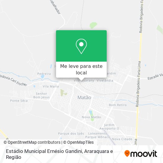 Estádio Municipal Ernésio Gandini mapa