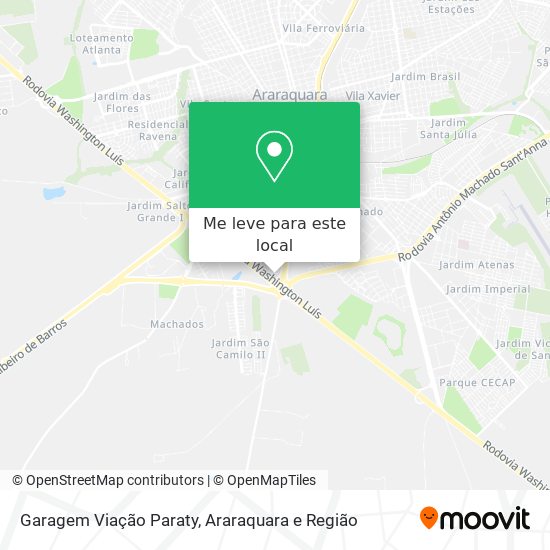 Garagem Viação Paraty mapa