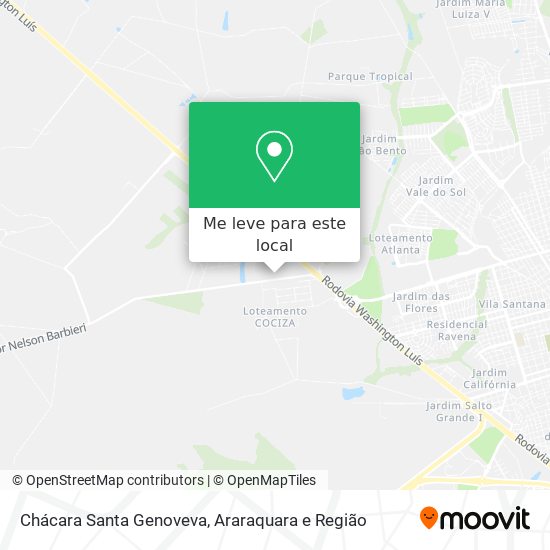 Chácara Santa Genoveva mapa