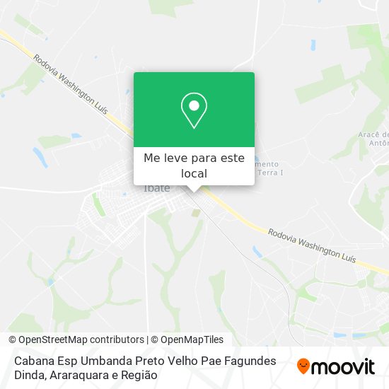 Cabana Esp Umbanda Preto Velho Pae Fagundes Dinda mapa