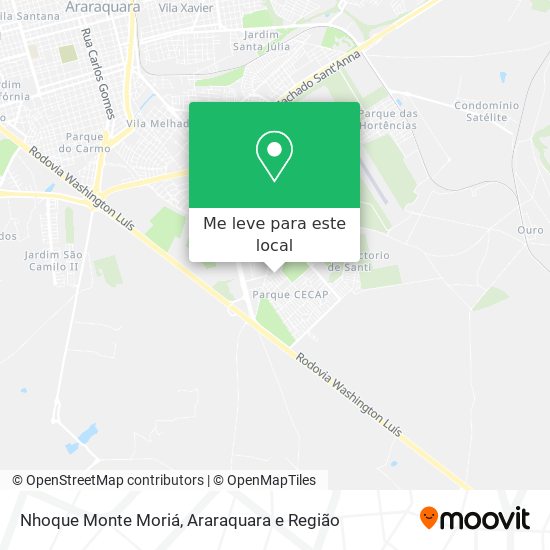 Nhoque Monte Moriá mapa