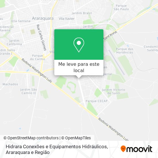 Hidrara Conexões e Equipamentos Hidráulicos mapa