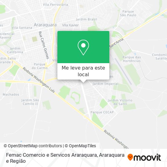 Femac Comercio e Servicos Araraquara mapa