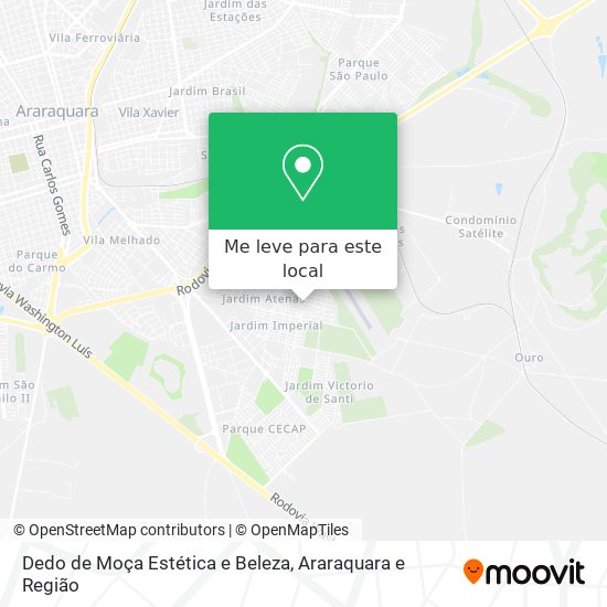 Dedo de Moça Estética e Beleza mapa