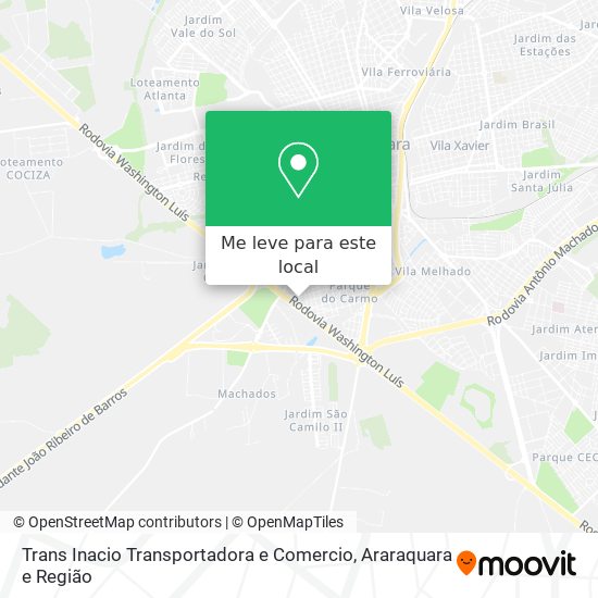 Trans Inacio Transportadora e Comercio mapa