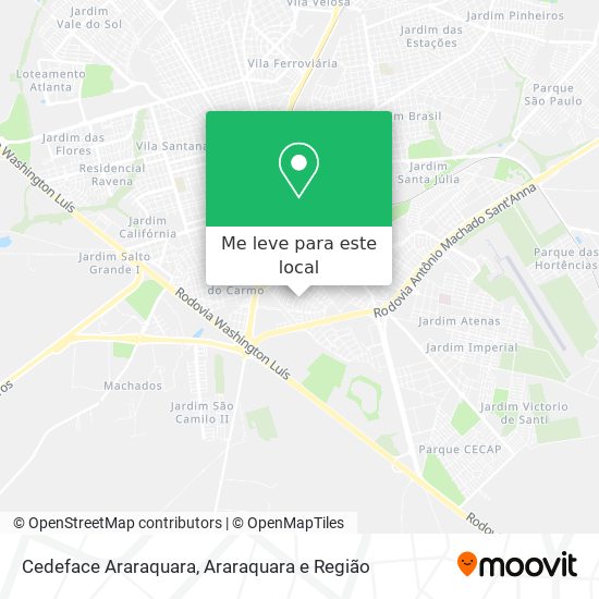 Cedeface Araraquara mapa