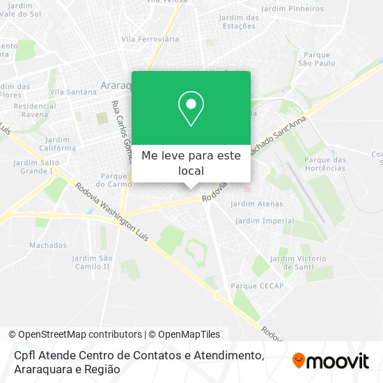 Cpfl Atende Centro de Contatos e Atendimento mapa