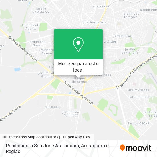 Panificadora Sao Jose Araraquara mapa