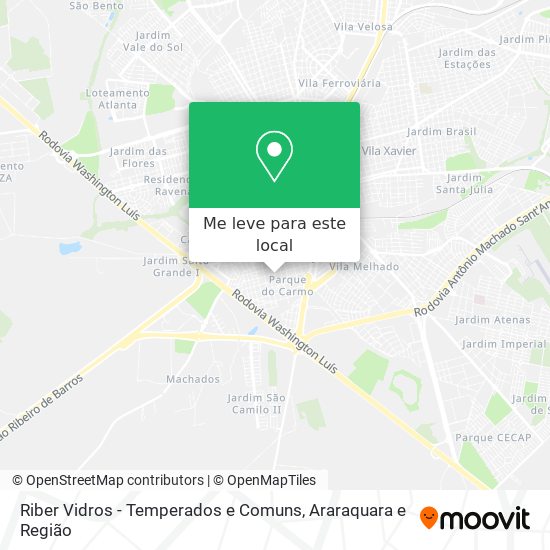 Riber Vidros - Temperados e Comuns mapa